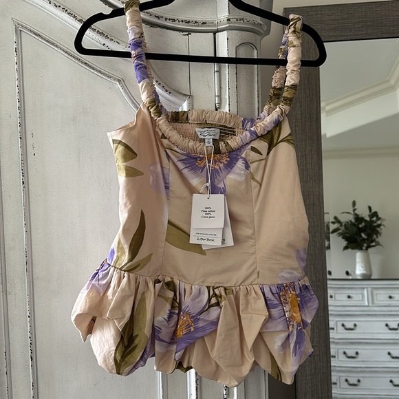 & Other Stories Floral Bubble Top NWT - Picture 2 of 5